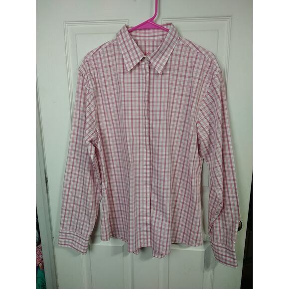Barbour Summer Tattersall Woman 14 Pink Checked Long Sleeve Collared Button... - Picture 1 of 10